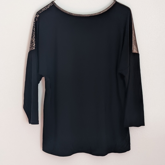 Ladies Metallic Color Block Top - Picture 3 of 4